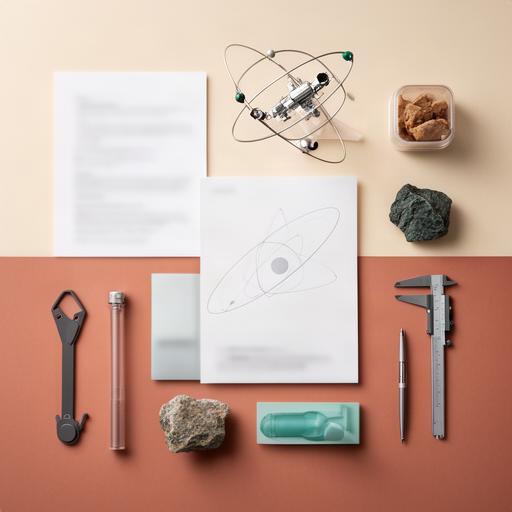 Documenti tecnici e tavola orbitale durante la preparazione di un progetto spaziale